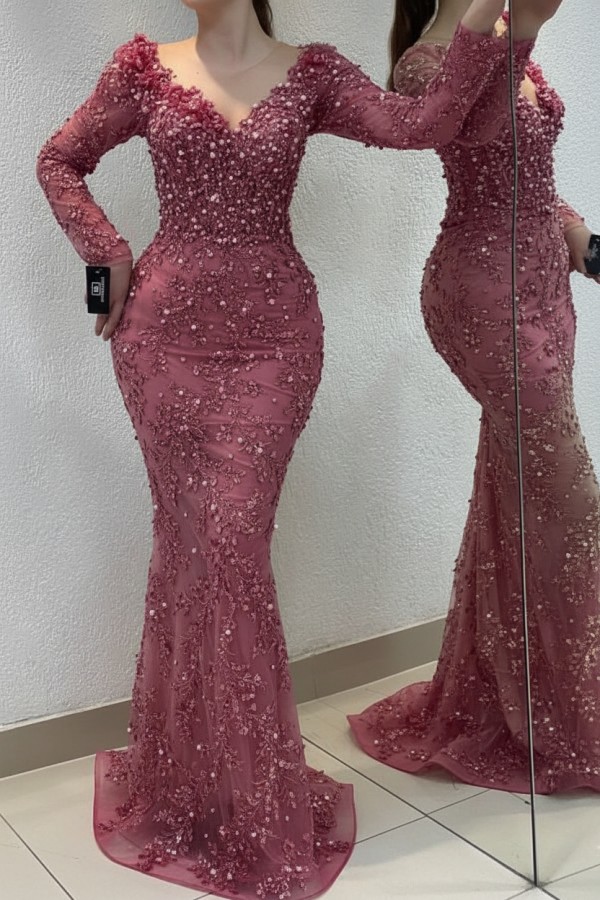 Schöne Abendkleider Lang Gold | Spitze Abiballkleider mit Glitzer