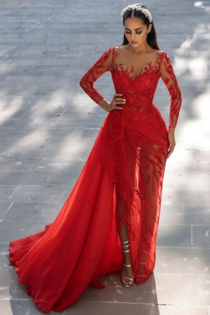 Blaues Abendkleid Lang Glitzer | Abiballkleider Spitze Mit Ärmel