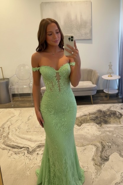 Navy Blaue Abendkleider Lang Spitze Ballkleider mit Glitzer