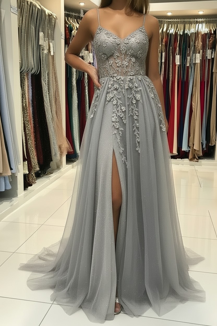 Blaues Abendkleider Lang Günstig | Abiballkleider Online Kaufen