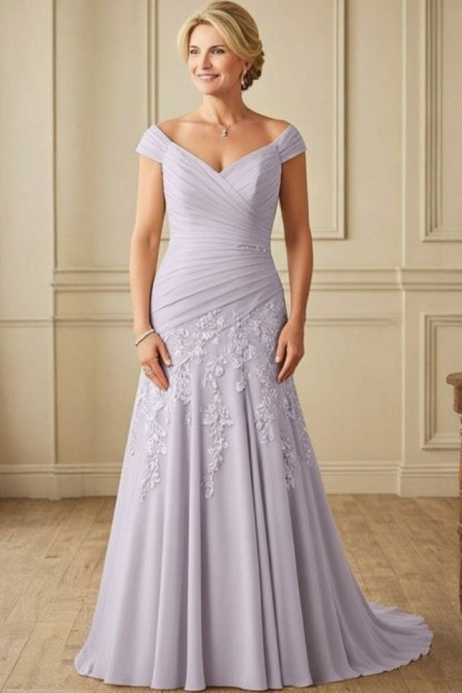 Champagne Brautmutterkleider Lang Günstig Kleider für Brautmutter