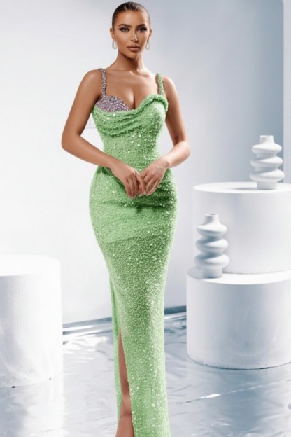 Schöne Abendkleider Lang Rosa | Abiballkleider Glitzer Günstig