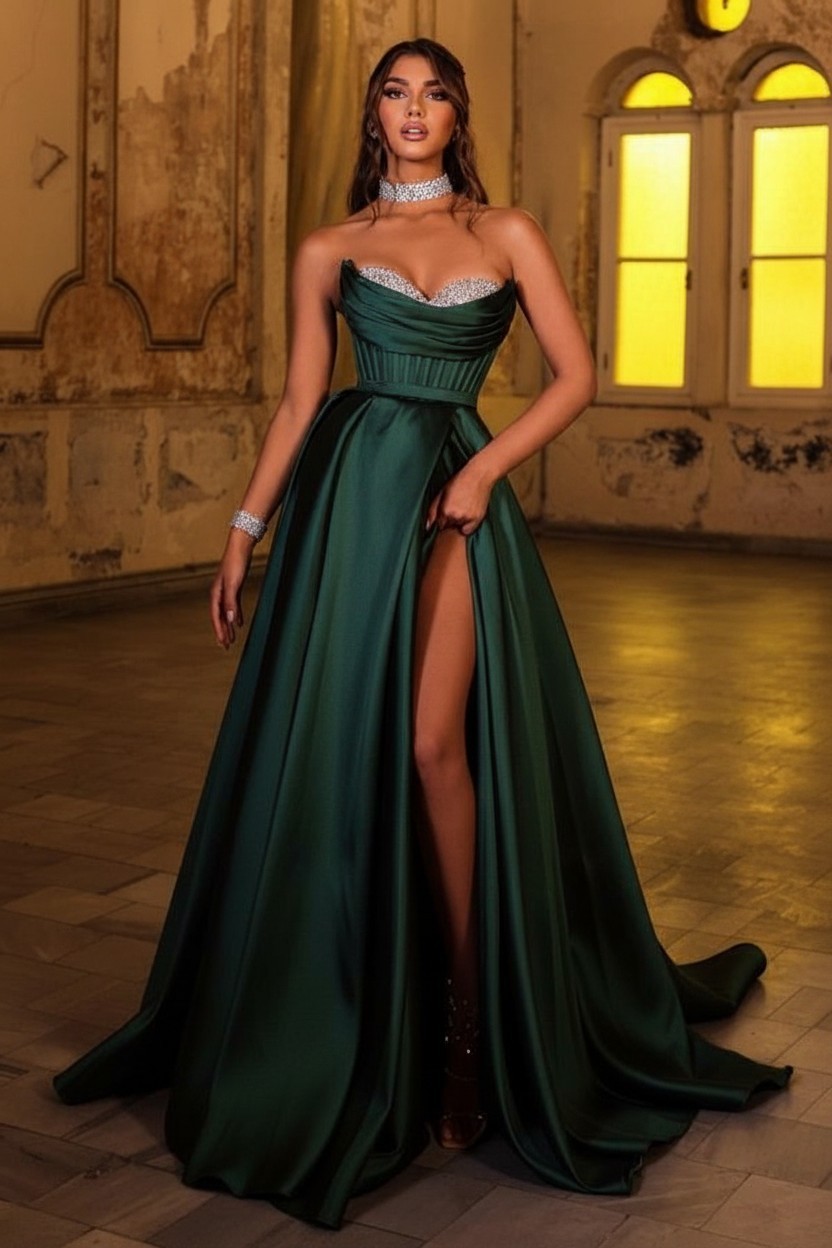 Schone Abendkleider Lang Brau | Gunstig Abiballkleider Schlicht | Babyonlinedress.de