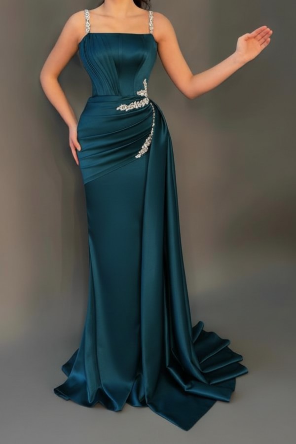 Sage Abendkleider Günstig | Abiballkleider Lang Glitzer