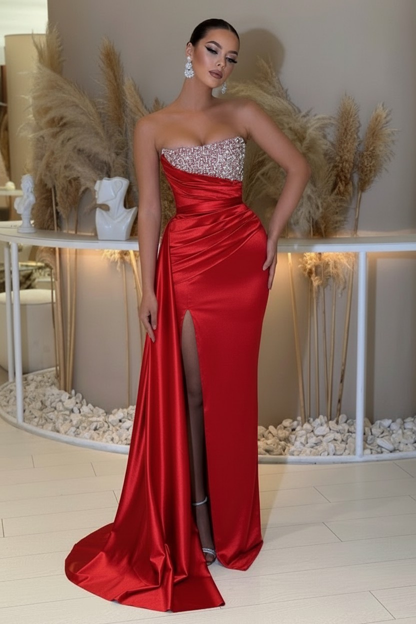 Dusty Grün Abendkleider Lang Günstig | Abiballkleider mit Glitzer