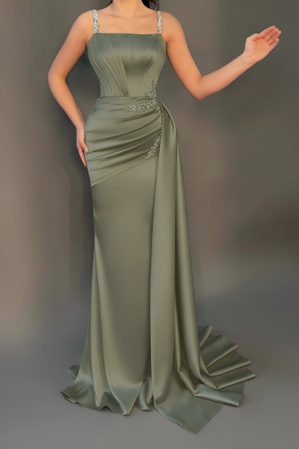 Sage Abendkleider Günstig | Abiballkleider Lang Glitzer