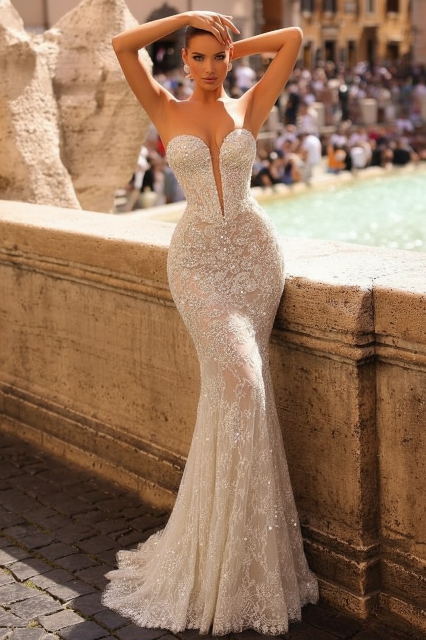 Dusty Grüne Abendkleider Lang Spitze | Abiballkleider mit Glitzer