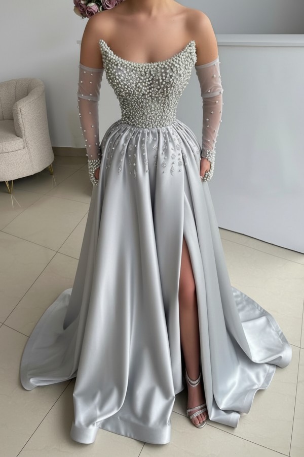 Seladongrün Abendkleider Lang Glitzer Ballkleider Abiballkleider Günstig