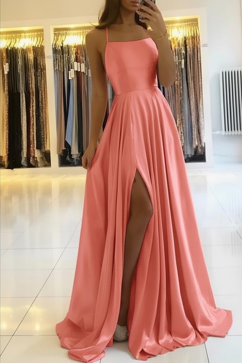 Schlichtes Abendkleid Lang Grün | Abiballkleider Günstig