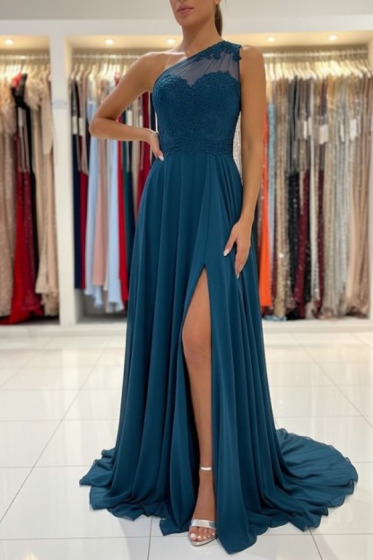 Schlichtes Abendkleid Mit Spitze | Abiballkleider Lang Günstig