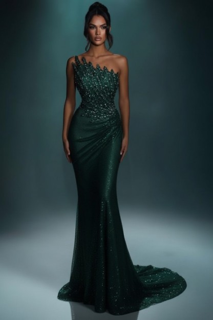 Festliche Abendkleider Lang Brau Abiballkleider Ballkleider Glitzer