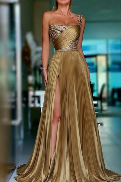 Golden Ballkleider Lang Glitzer Abendkleider Abendmoden Günstig