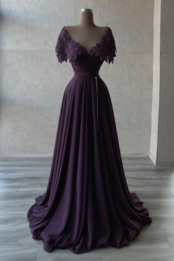 Elegante Abendkleider Lang | Abiballkleider mit Glitzer