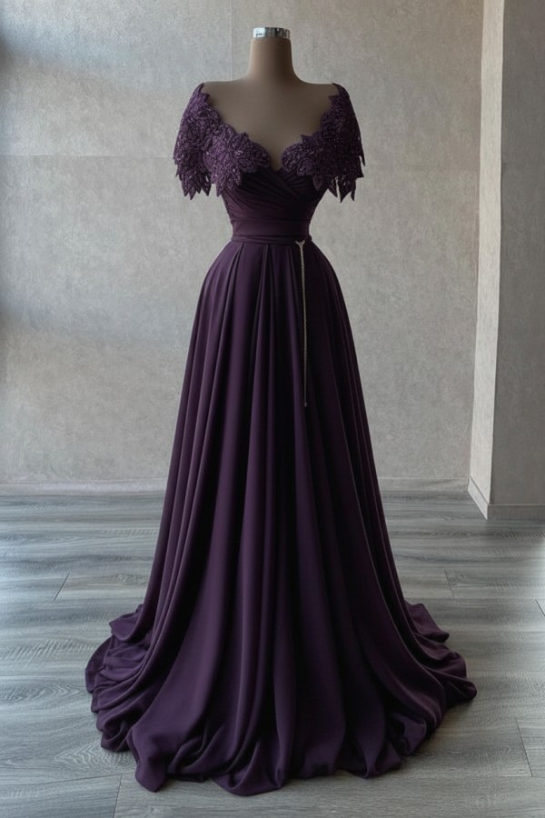 Elegante Abendkleider Lang | Abiballkleider mit Glitzer