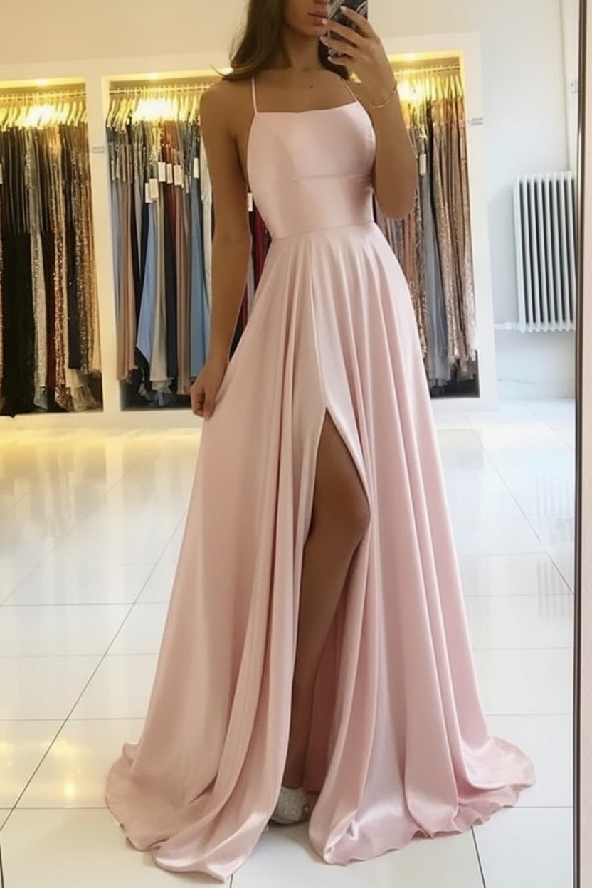 Schlichtes Abendkleid Lang Grün | Abiballkleider Günstig