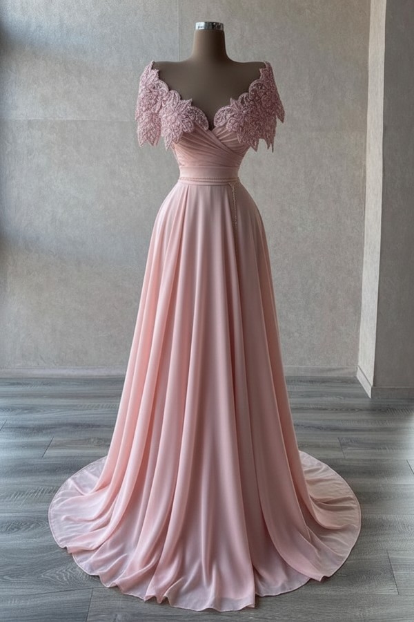 Elegante Abendkleider Lang | Abiballkleider mit Glitzer