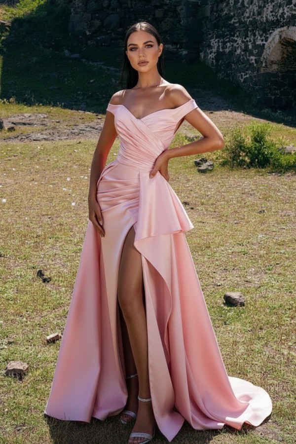 Schlichte Abendkleider Lang Rot | Abiballkleider Günstig