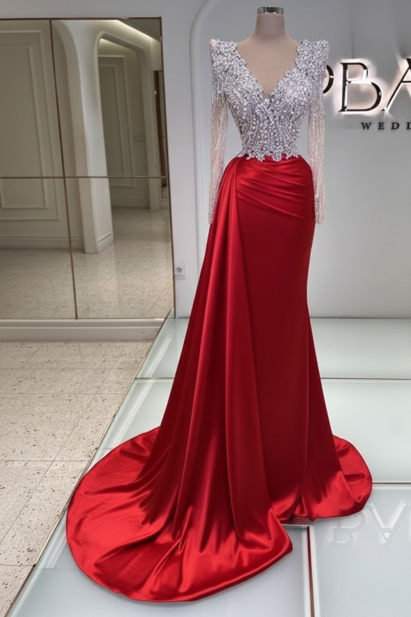 Schwarze Abendkleider Lang Glitzer | Abiballkleider V Ausschnitt