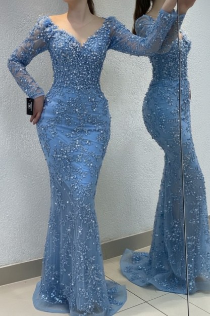 Schöne Abendkleider Lang Gold | Spitze Abiballkleider mit Glitzer