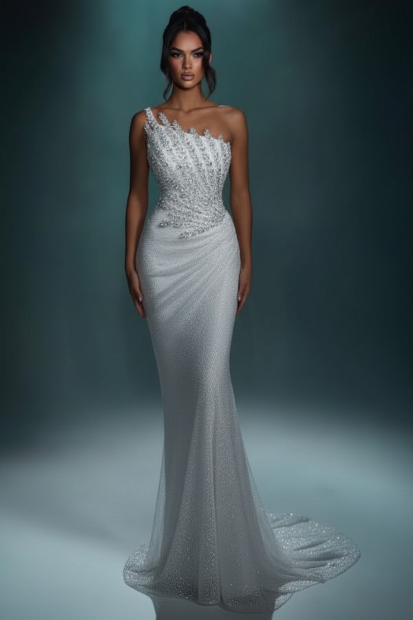 Festliche Abendkleider Lang Brau Abiballkleider Ballkleider Glitzer