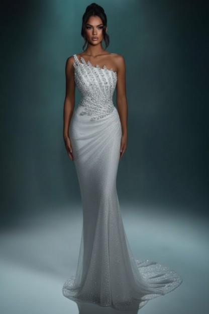 Festliche Abendkleider Lang Brau Abiballkleider Ballkleider Glitzer