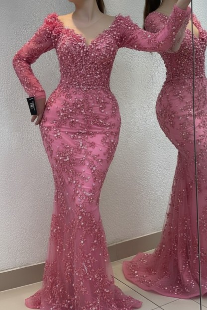 Schöne Abendkleider Lang Gold | Spitze Abiballkleider mit Glitzer