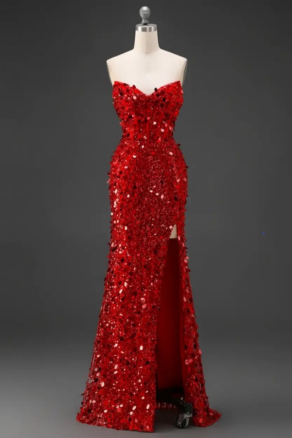 Sexy Ballkleid Lang Schwarz Abiballkleid Abendkleider Glitzer