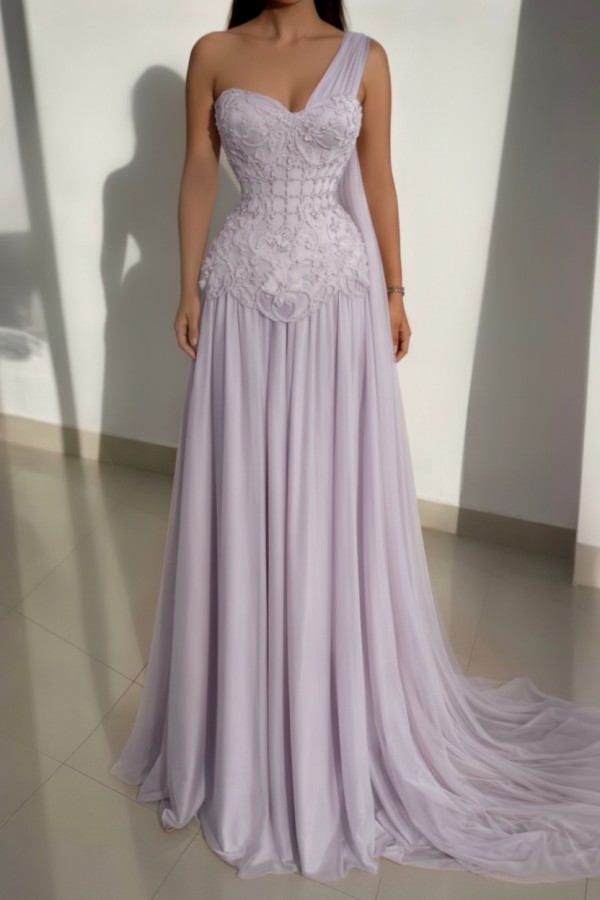 Schöne Abendkleider Lang Rosa Ballkleider mit Spitze