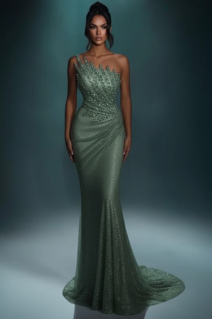 Festliche Abendkleider Lang Brau Abiballkleider Ballkleider Glitzer