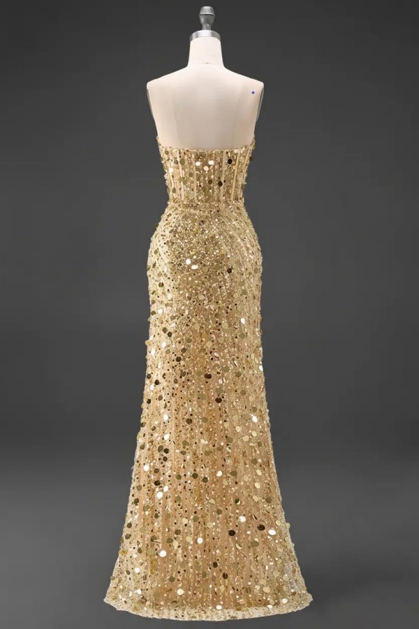 Sexy Ballkleid Lang Schwarz Abiballkleid Abendkleider Glitzer