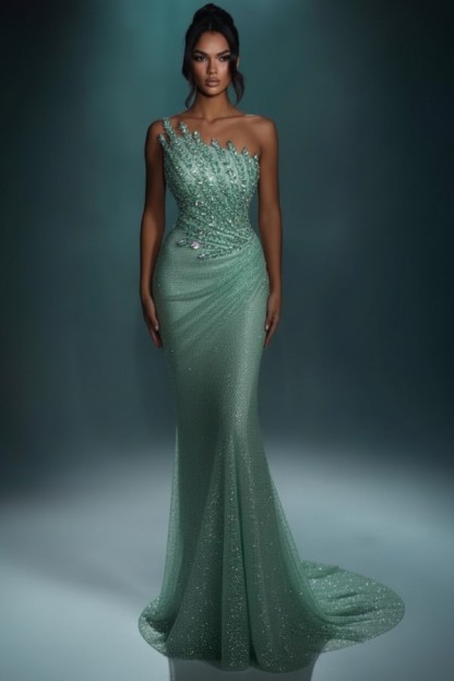 Festliche Abendkleider Lang Brau Abiballkleider Ballkleider Glitzer