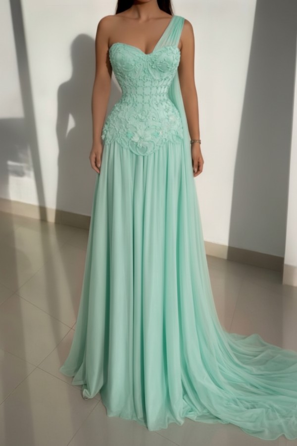 Schöne Abendkleider Lang Rosa Ballkleider mit Spitze