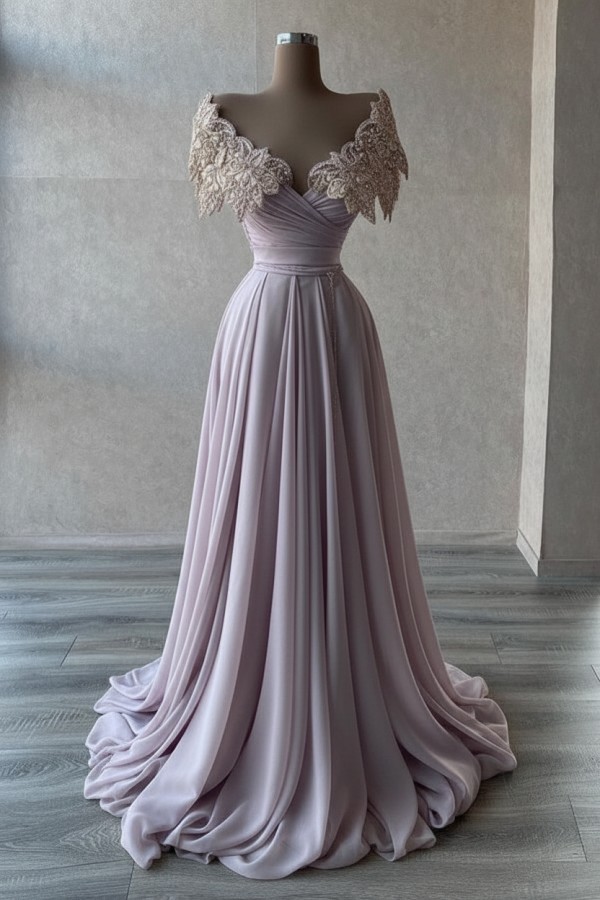 Elegante Abendkleider Lang | Abiballkleider mit Glitzer