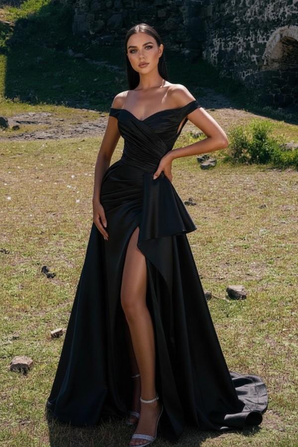 Schlichte Abendkleider Lang Rot | Abiballkleider Günstig