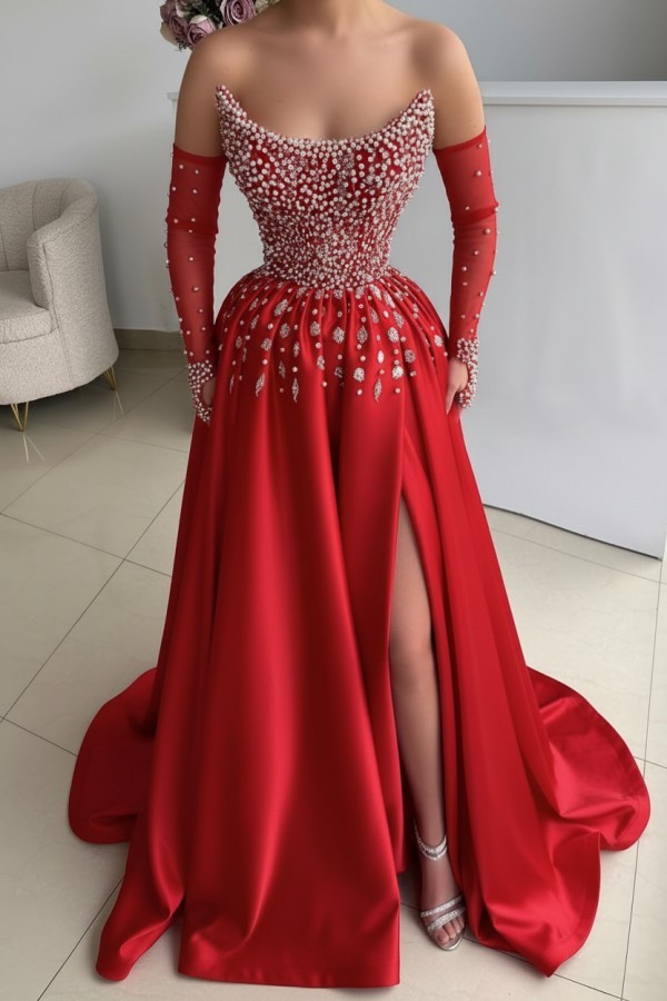 Seladongrün Abendkleider Lang Glitzer Ballkleider Abiballkleider Günstig