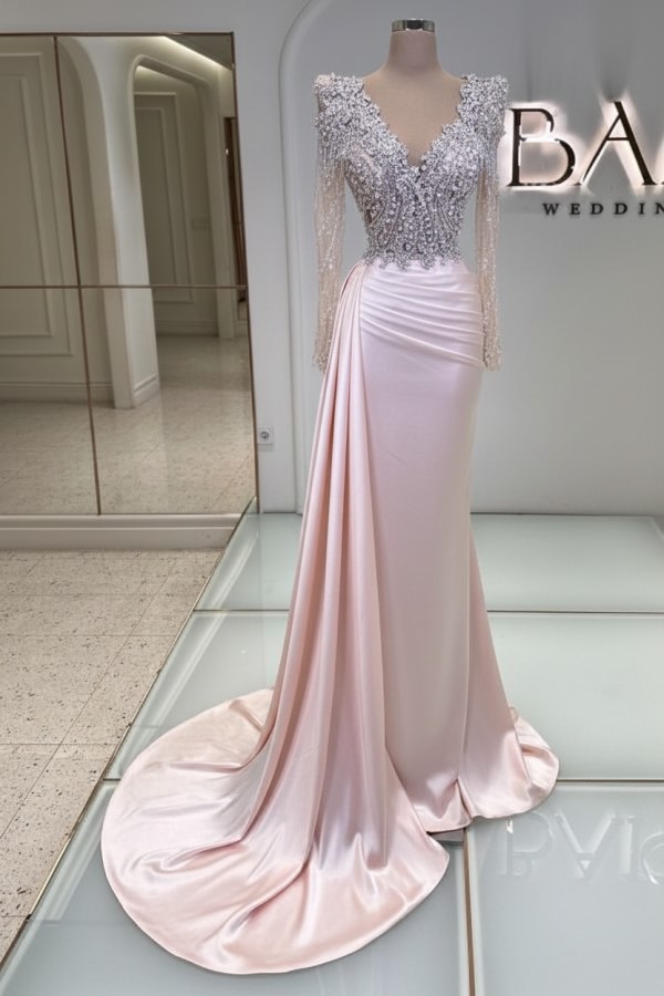 Schwarze Abendkleider Lang Glitzer | Abiballkleider V Ausschnitt