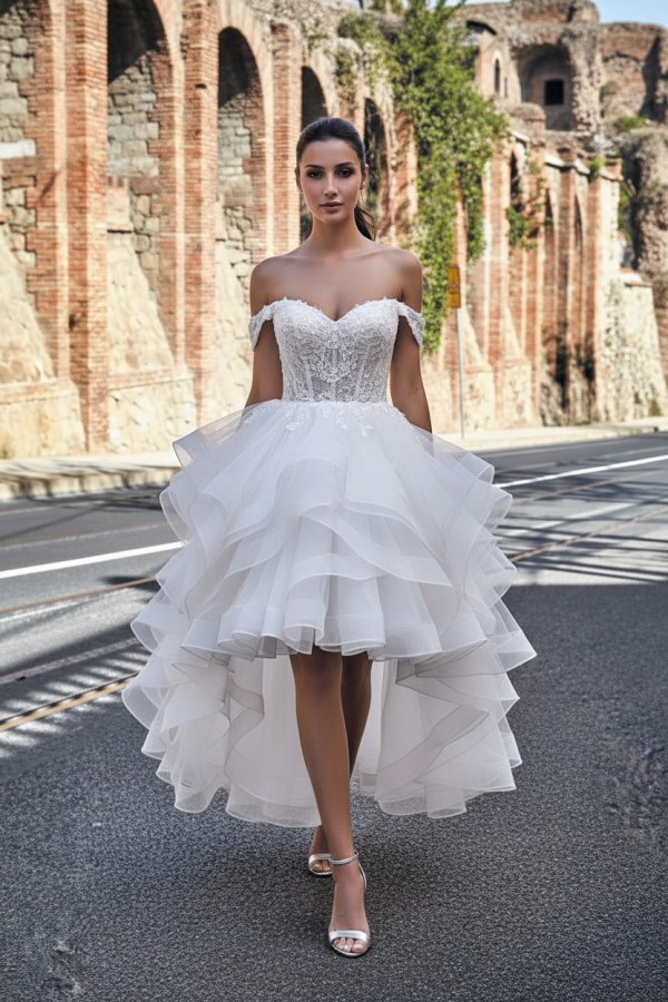 Schöne Brautkleider Kurz Mit Spitze Hochzeitskleider Günstig