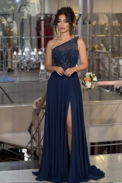 Designer Abendkleider Lang Himmel Blau Ballkleider Günstig Online