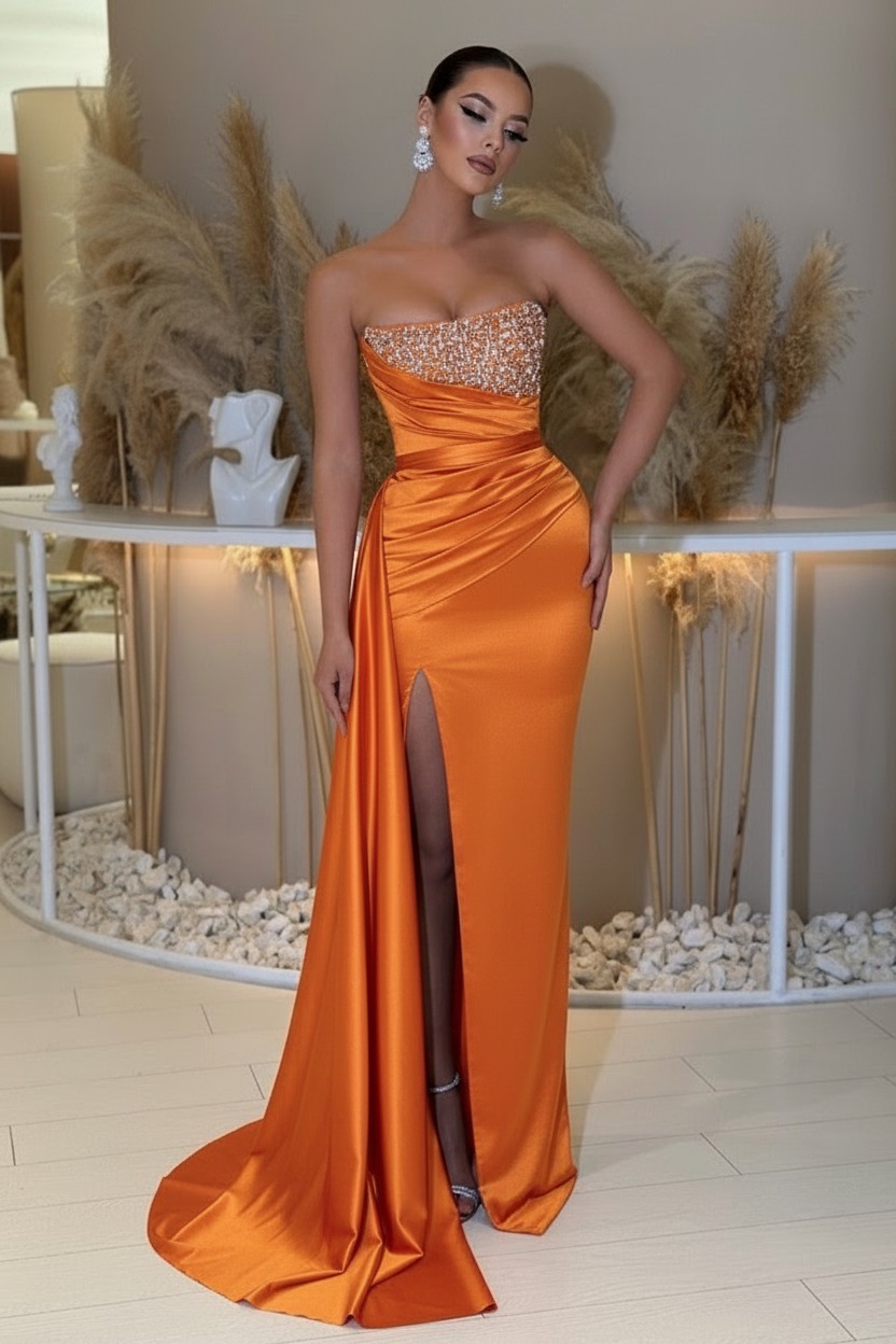 Dusty Grün Abendkleider Lang Günstig | Abiballkleider mit Glitzer