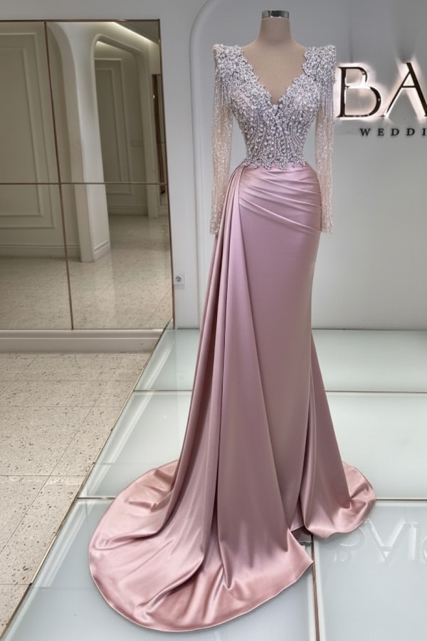 Schwarze Abendkleider Lang Glitzer | Abiballkleider V Ausschnitt