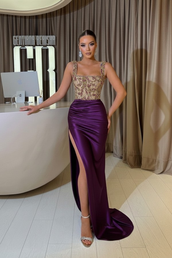 Designer Abendkleider König Blau | Abiballkleider Lang Glitzer