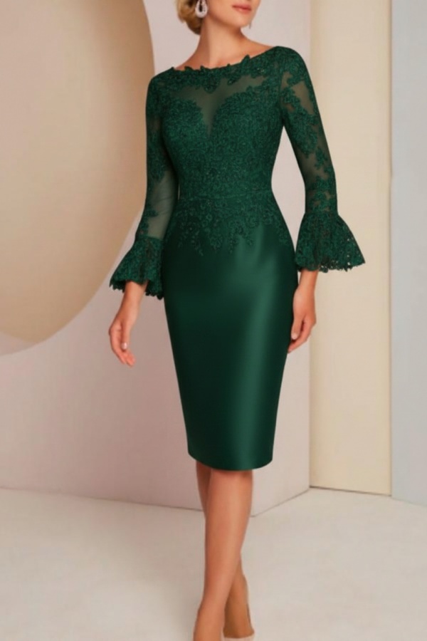 Elegante Brautmutterkleider Mit Ärmel | Kurze Partykleider