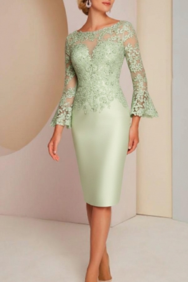 Elegante Brautmutterkleider Mit Ärmel | Kurze Partykleider