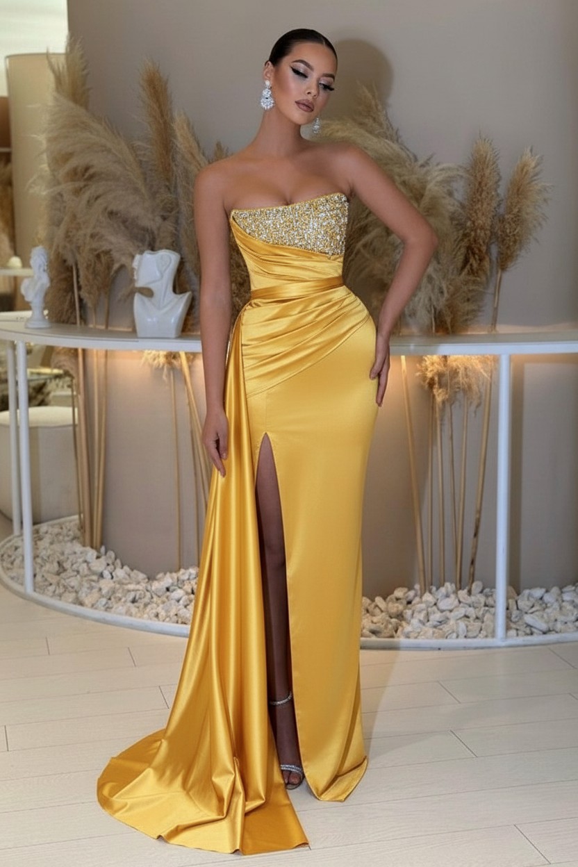 Dusty Grün Abendkleider Lang Günstig | Abiballkleider mit Glitzer