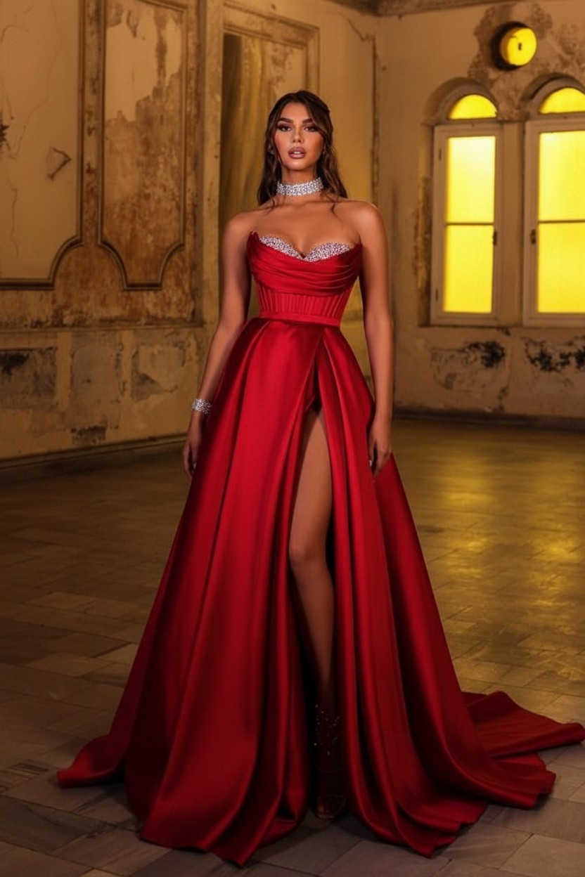 Schone Abendkleider Lang Brau | Gunstig Abiballkleider Schlicht | Babyonlinedress.de