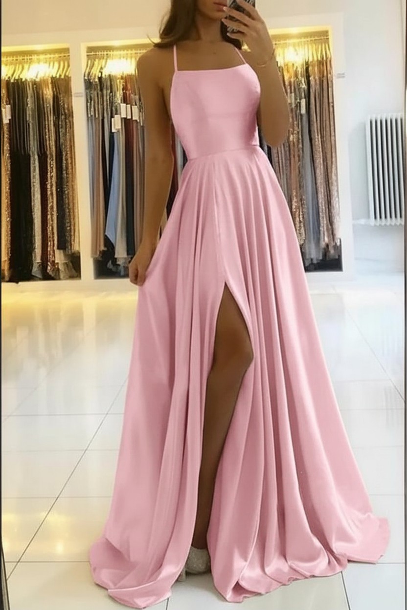 Schlichtes Abendkleid Lang Grün | Abiballkleider Günstig