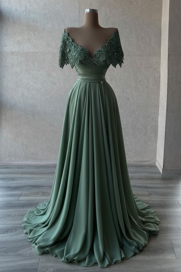 Elegante Abendkleider Lang | Abiballkleider mit Glitzer