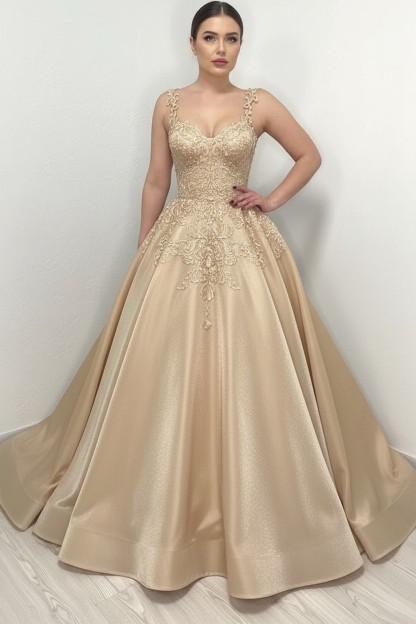 Designer Brautkleider A Linie Mit Spitze | Satin Hochzeitskleider Schwarz