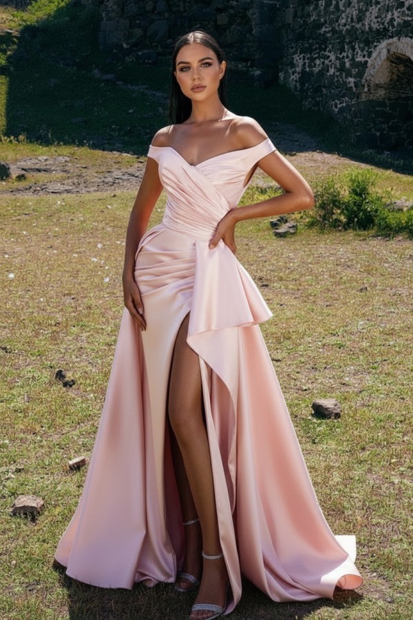 Schlichte Abendkleider Lang Rot | Abiballkleider Günstig