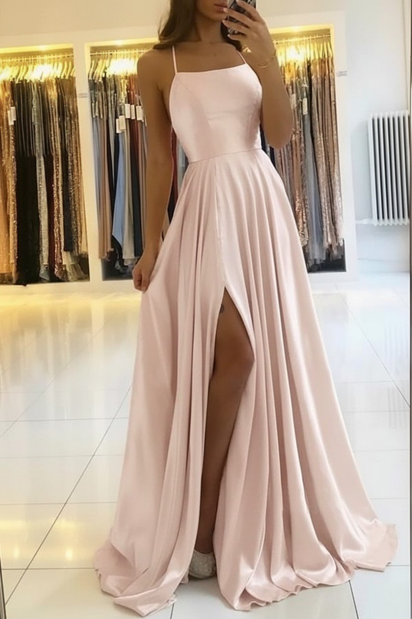 Schlichtes Abendkleid Lang Grün | Abiballkleider Günstig